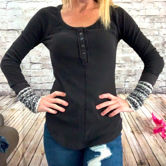 ‼️FREE PEOPLE Cuffed Thermal Henley S/P‼️ - Picture 3 of 8